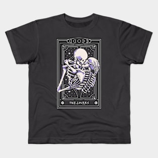 Tarot Card Skeletons Couple The Lovers Kids T-Shirt